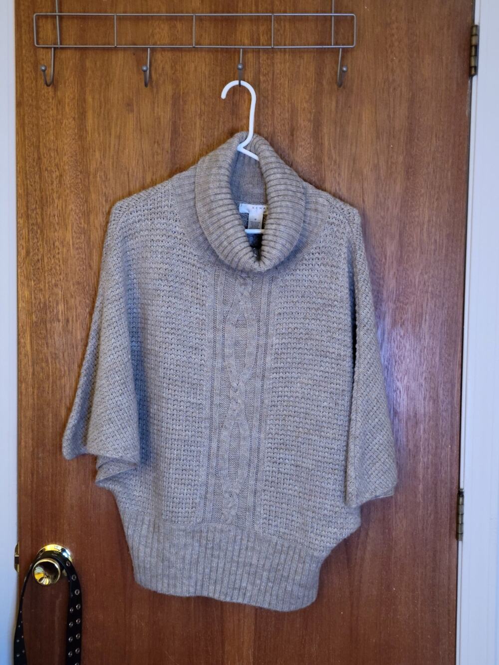 Kenar Poncho Cowl Neck Poncho Sweater